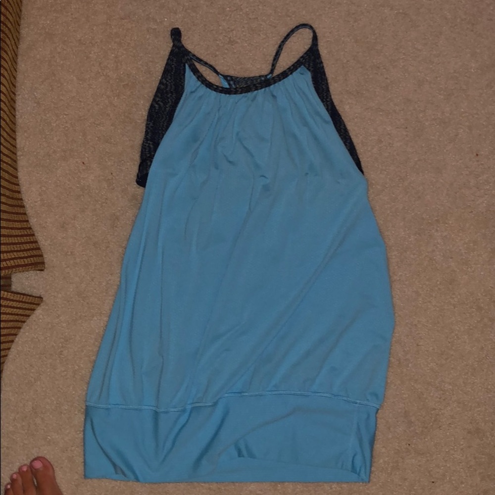 Blue Lululemon Tank Top with Built in Sports Bra